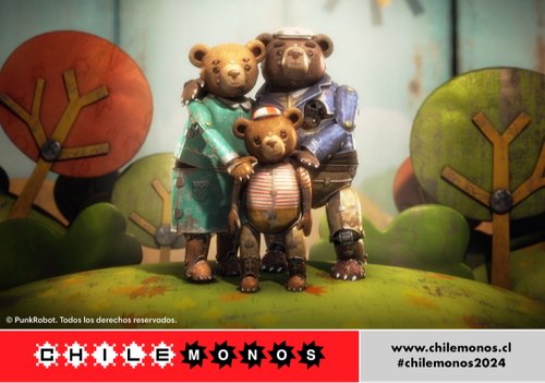 Afiche del evento "Historia de un oso: una década - 13º Festival Internacional de Animación Chilemonos"