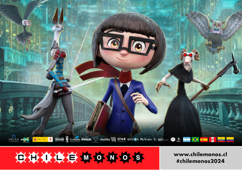 Afiche del evento "Dalia y el libro rojo: La aventura de crear una película animada - 13º Festival Internacional de Animación Chilemonos"