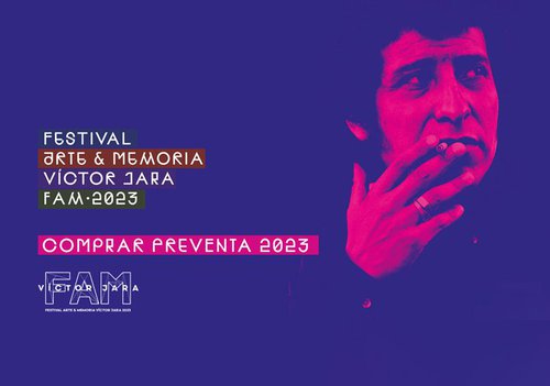 Afiche del evento "Festival Arte & Memoria Víctor Jara"