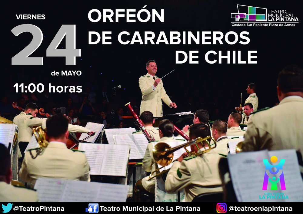 Afiche del evento "CONCIERTO ORFEÓN DE CARABINEROS DE CHILE"
