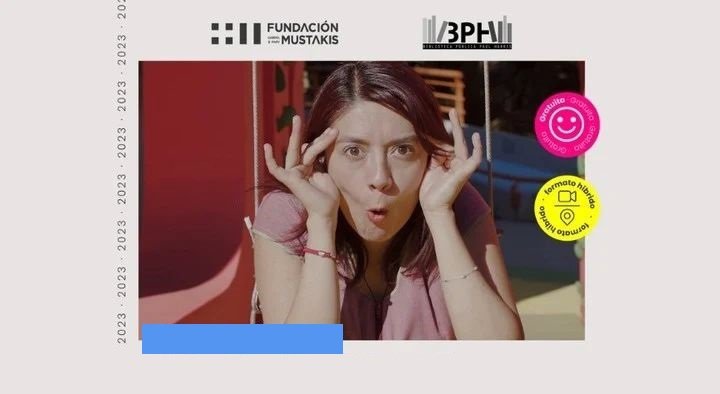 Afiche del evento "Curso híbrido: Escuela de Cuentacuentos Fundación Mustakis Nivel avanzado"
