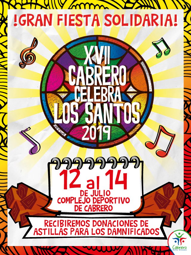Afiche del evento "XVII Fiesta Costumbrista Cabrero Celebra los Santos"