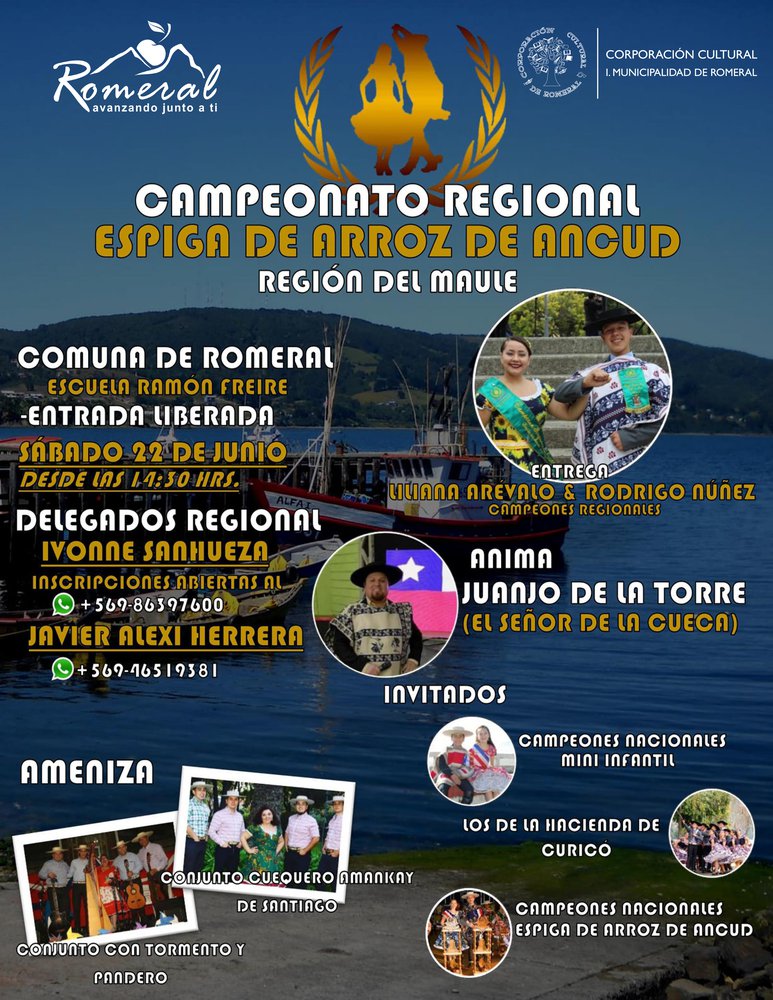 Afiche del evento "Campeonato Regional de Cueca - Espiga de Arroz de Ancud"