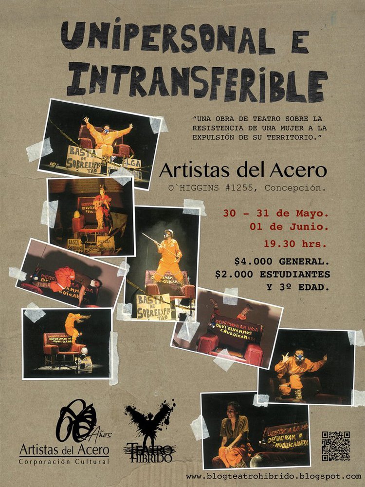 Afiche del evento "OBRA “UNIPERSONAL E INTRANSFERIBLE”"