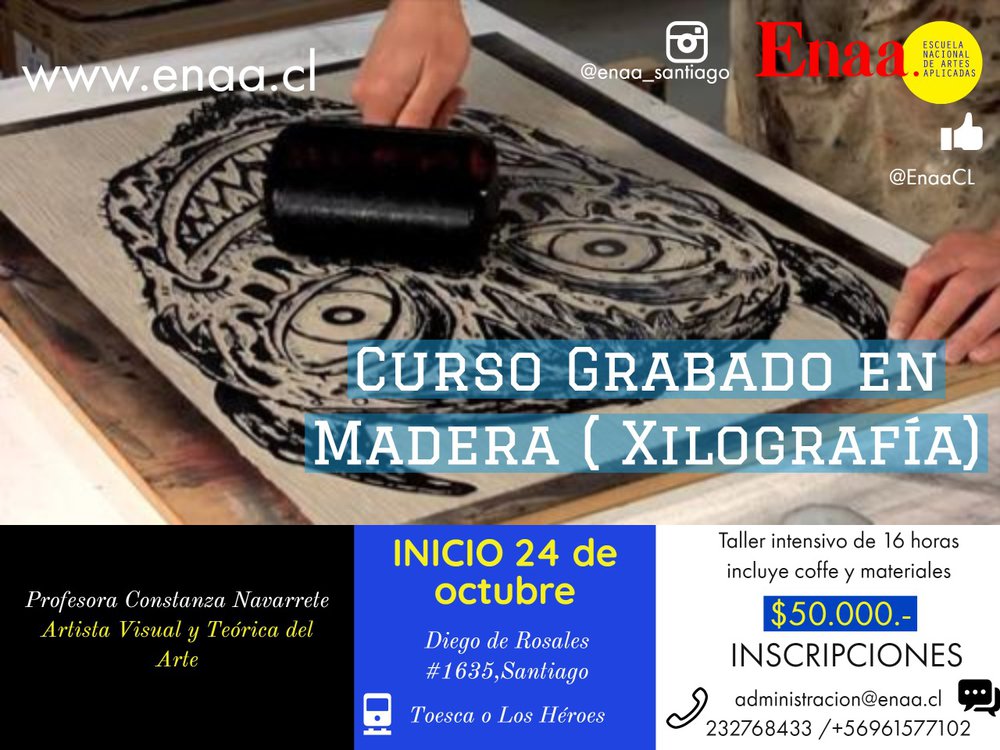 Afiche del evento "Curso Xilografía (Grabado en Madera)"