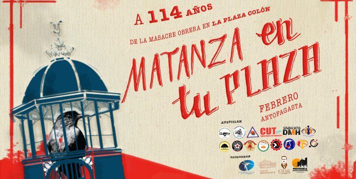 Afiche del evento "Transmisión Radioteatro Matanza de la Plaza Colón, Agrupación Matanza en tu plaza"