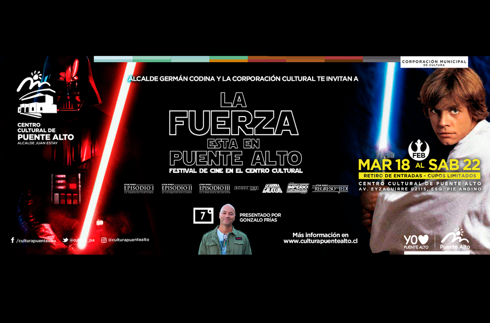 Afiche del evento "ESPECIAL DE STAR WARS EN CENTRO CULTURAL DE PUENTE ALTO"
