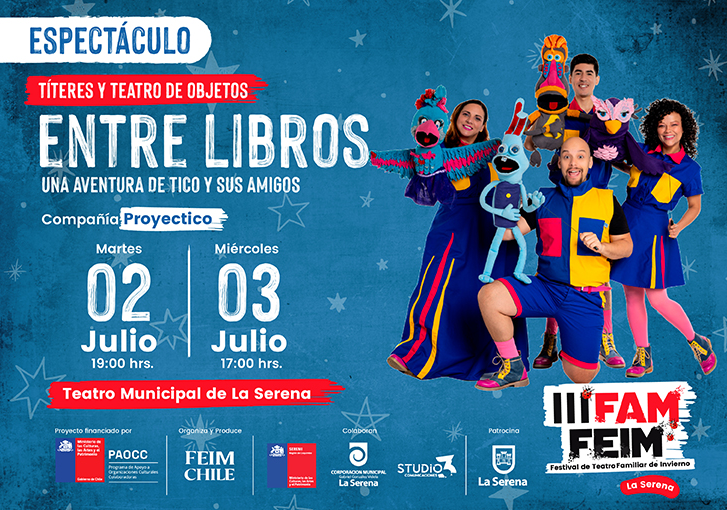 Afiche del evento "Entre libros en III FAM FEIM"