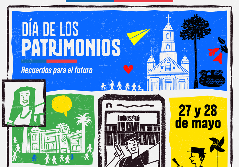 Afiche del evento "Día de los Patrimonios 2023: Recuerdos para el futuro"