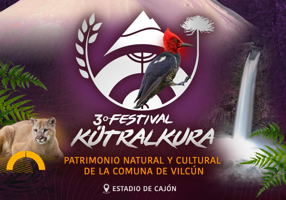 Afiche del evento "Festival Kutralkura en Vilcún"