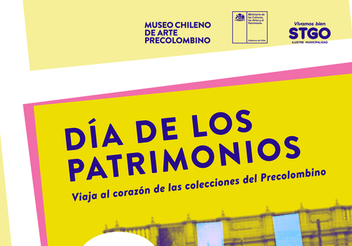 Afiche del evento "Dia de los Patrimonios en el Museo Chileno de Arte Precolombino"
