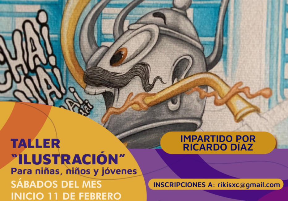 Afiche del evento "Taller de Ilustración para niñas, niños y jóvenes - Centro Cultural Palace"