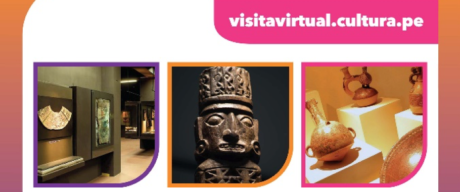 Afiche de "#PuenteCulturalChilePerú Museos en línea – Plataforma de Visitas Virtuales"
