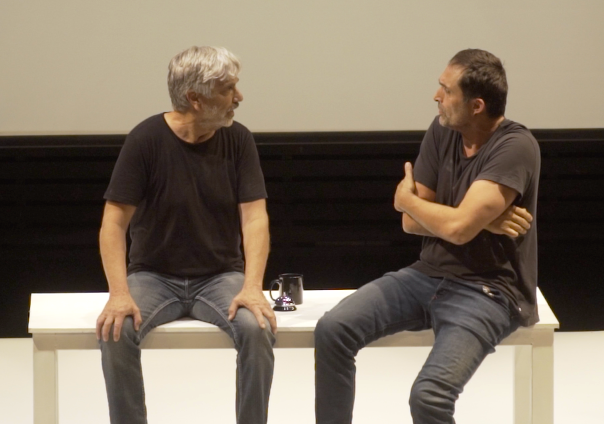Afiche del evento "Encuentros Breves con Hombres Repulsivos- Festival Teatro a Mil 2023"