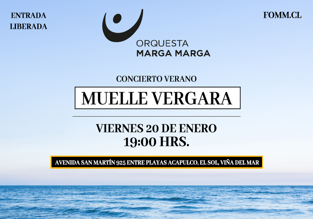 Afiche del evento "Concierto Verano  Muelle Vergara"