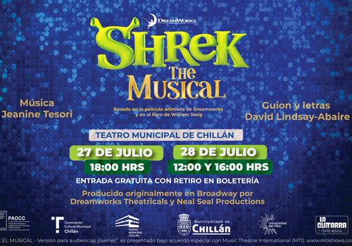 Afiche del evento "Sherk the musical"