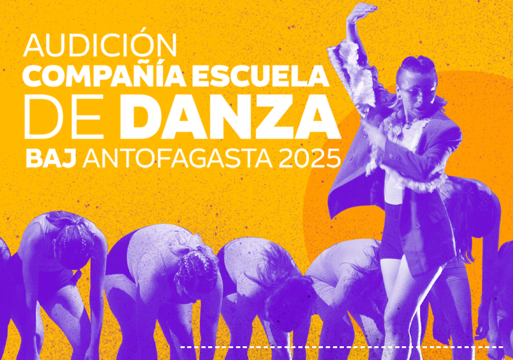 Afiche del evento "Audición 2025 - Cía Escuela de Danza Balmaceda Arte Joven Antofagasta"