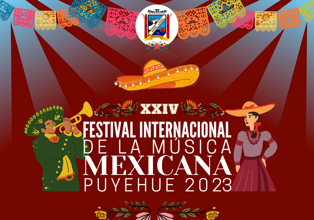 Afiche del evento "XXIV Festival Internacional de la Música Mexicana Puyehue 2023"