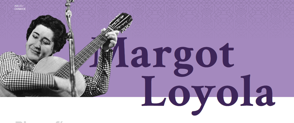 Afiche de "La obra y legado de Margot Loyola recopilado en un archivo digital"