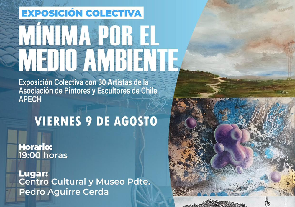 Afiche del evento "Exposición Colectiva "Minima por el Medio Ambiente""