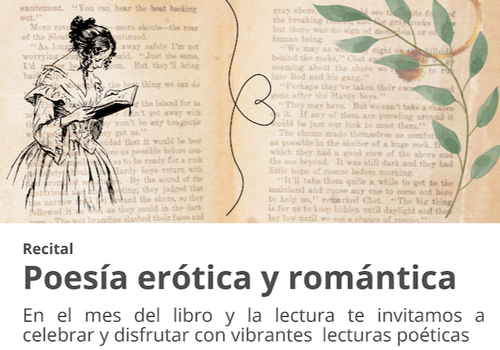 Afiche del evento "Recital Poesía erótica y romántica"