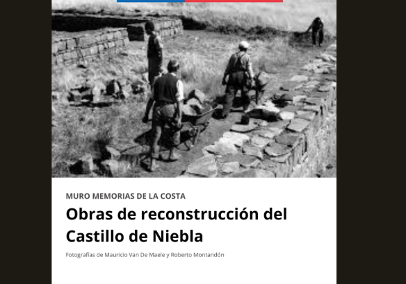 Afiche del evento "Reconstrucción del Castillo de Niebla. 1960"