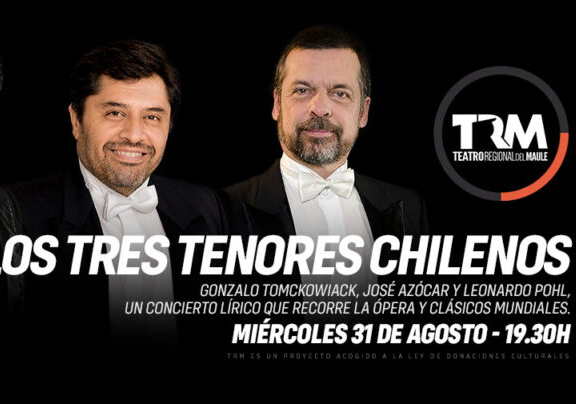 Afiche del evento "Los tres tenores chilenos"