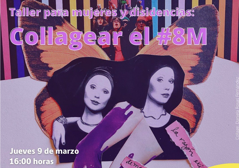 Afiche del evento "Taller Collagear el #8M"