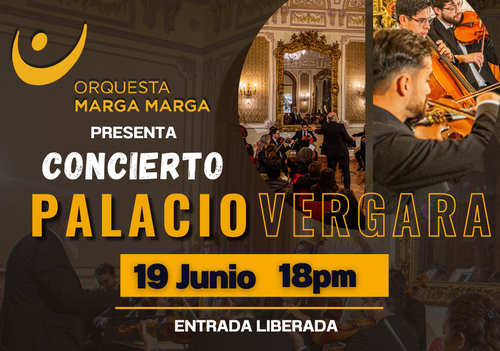 Afiche del evento "Concierto Orquesta Marga Marga en Palacio Vergara"