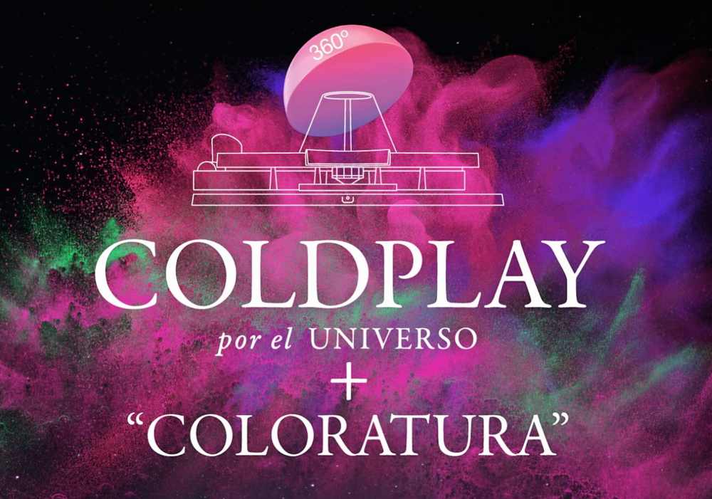 Afiche del evento "Coldplay por el Universo + Coloratura en Vacaciones de Invierno!"