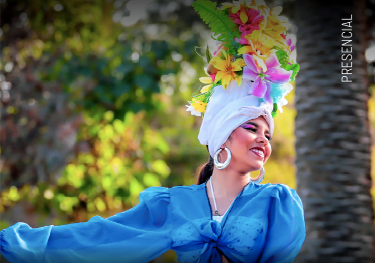 Afiche del evento "VII Encuentro Internacional de Danzas Folklóricas de Raíces Latinoamericanas"
