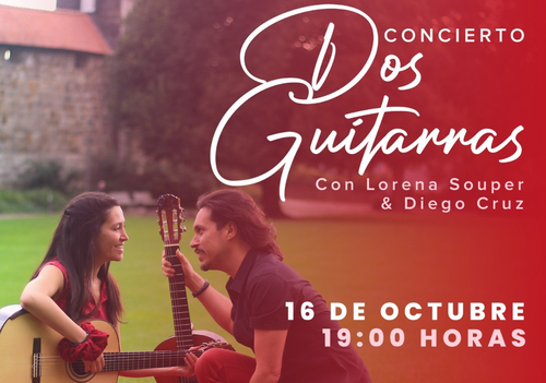 Afiche del evento "Concierto “Dos guitarras” junto a Lorena Souper y Diego Cruz"