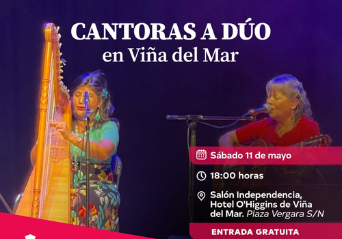 Afiche del evento "Cantoras a Dúo en Viña del Mar"