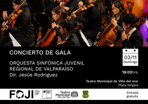 Afiche del evento "Concierto de Gala - Valparaíso"