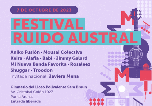 Afiche del evento "Festival Ruido Austral 2023"