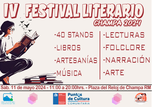 Afiche del evento "IV Festival Literario de Champa"