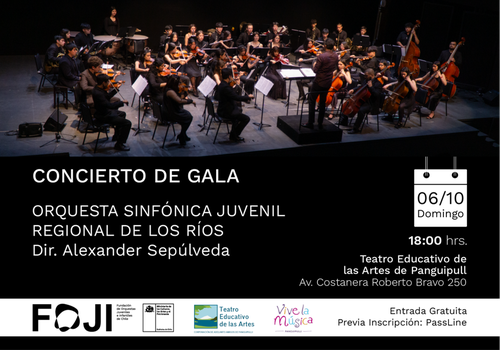 Afiche del evento "Concierto de Gala - Los Ríos"