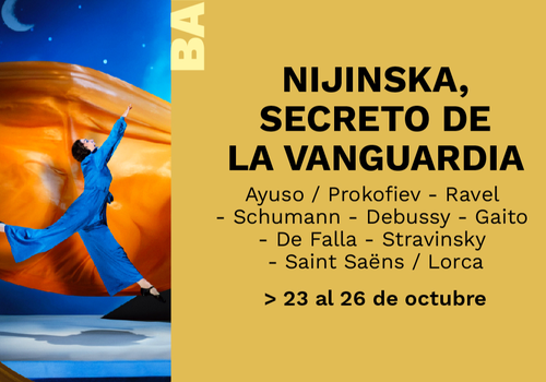 Afiche del evento "Nijinska: Secreto de la vanguardia"