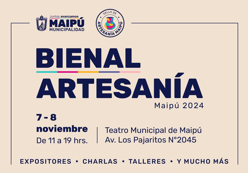 Afiche del evento "III Bienal de Artesanía Maipú"