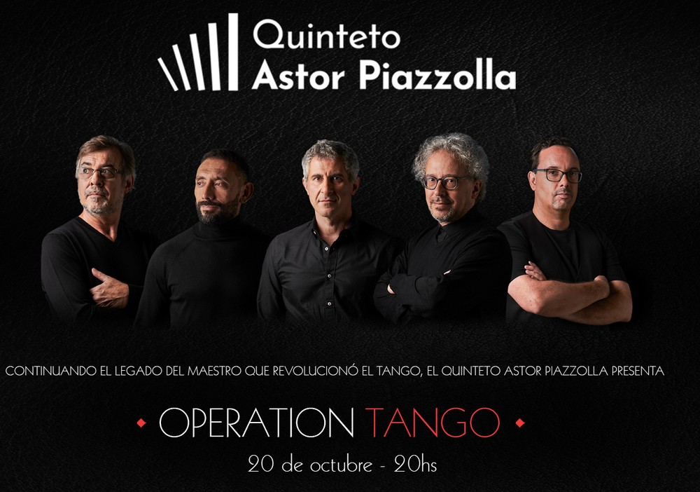 Afiche del evento "Quinteto Astor Piazzolla"
