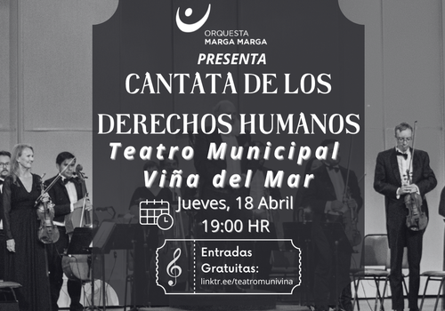 Afiche del evento "Cantata los derechos humanos"