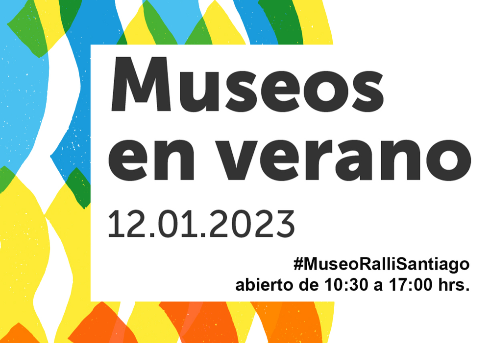 Afiche del evento "#MuseoRalliSantiago participará de Museos en Verano 2023"