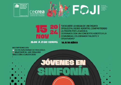 Afiche del evento "Jóvenes en Sinfonía"