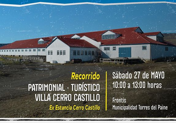Afiche del evento "Recorrido Patrimonial-Turístico Villa Cerro Castillo Día de los Patrimonios"