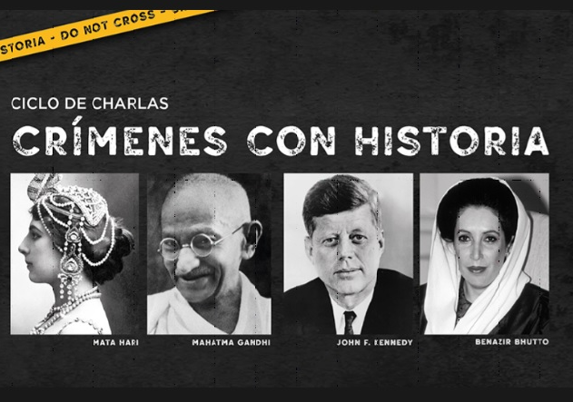 Afiche del evento "Ciclo de charlas: Crímenes con historia"