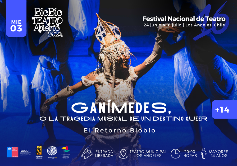 Afiche del evento "Festival Biobío Teatro Abierto: Ganímedes"