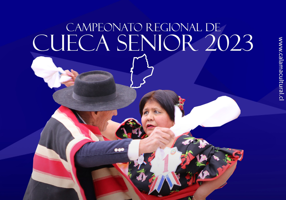 Afiche del evento "Campeonato Regional de Cueca Senior 2023"