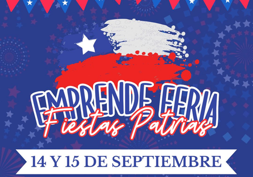 Afiche del evento "Emprende Feria Fiestas Patrias"