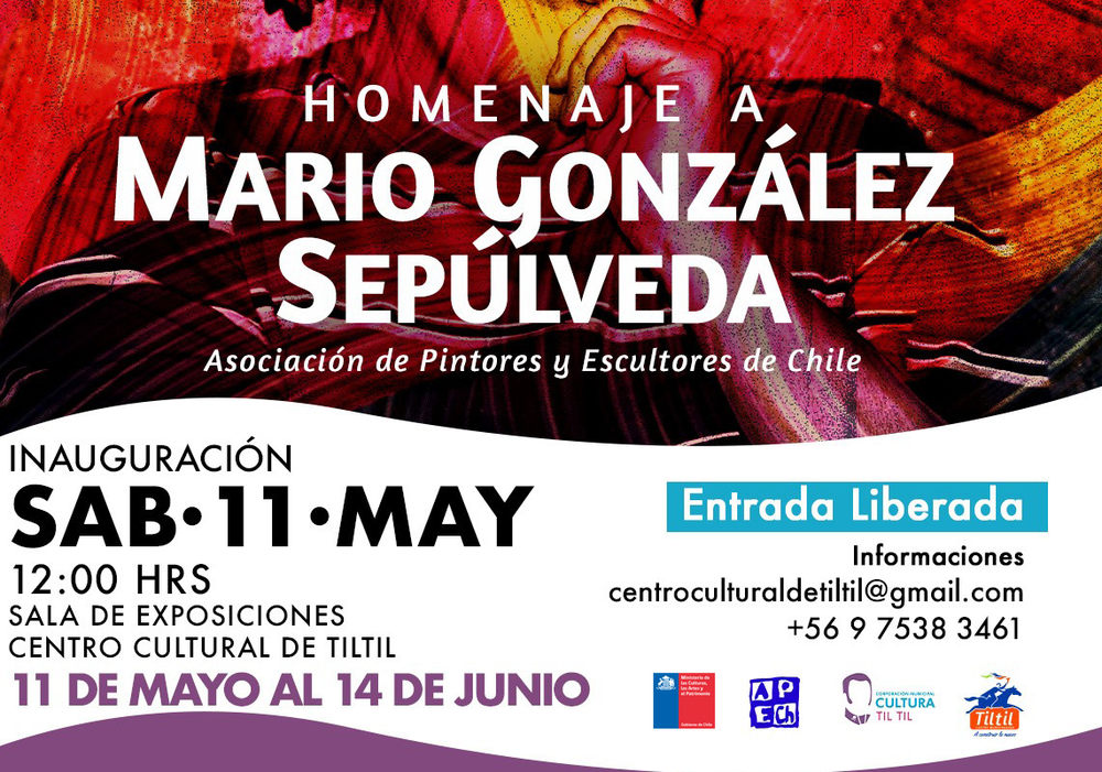 Afiche del evento "Expo Colectiva Homenaje a Mario González Sepulveda"