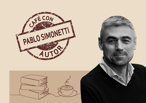 Afiche del evento "A 20 años del lanzamiento de “Madre que estás en los cielos”, Café con autor:  Pablo Simonetti en Vitacura"